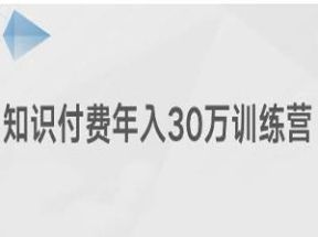 知识付费年入30万训练营网盘下载