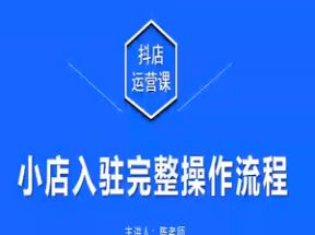 抖店运营实操课抖音小店无货源0基础到爆单网盘下载