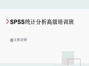 spss统计分析高级班网盘下载