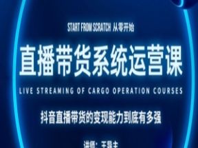 从零开始学习直播带货系统运营课网盘下载