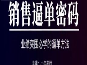 销售逼单密码业绩突围必学的逼单方法网盘下载