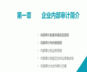 中华会计网校：内部审计讲解网盘下载