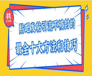 贴吧发帖引流不被封的十大方法与技巧网盘下载