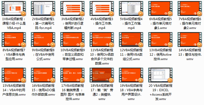 Excel VBA视频教程