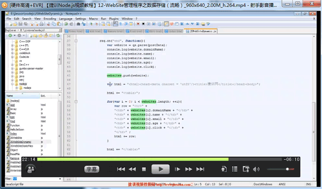 Node.js视频教程