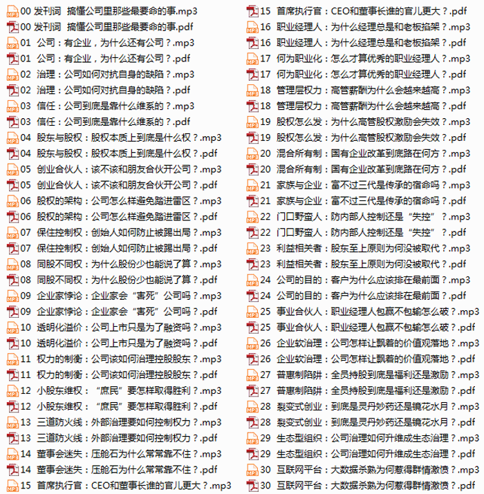 公司治理30讲